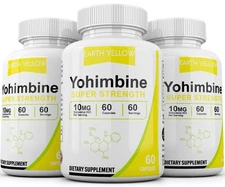 Yohimbine HCl 10mg GINKGO Extract 120mg 180 Capsules Extra Strength Max Potency