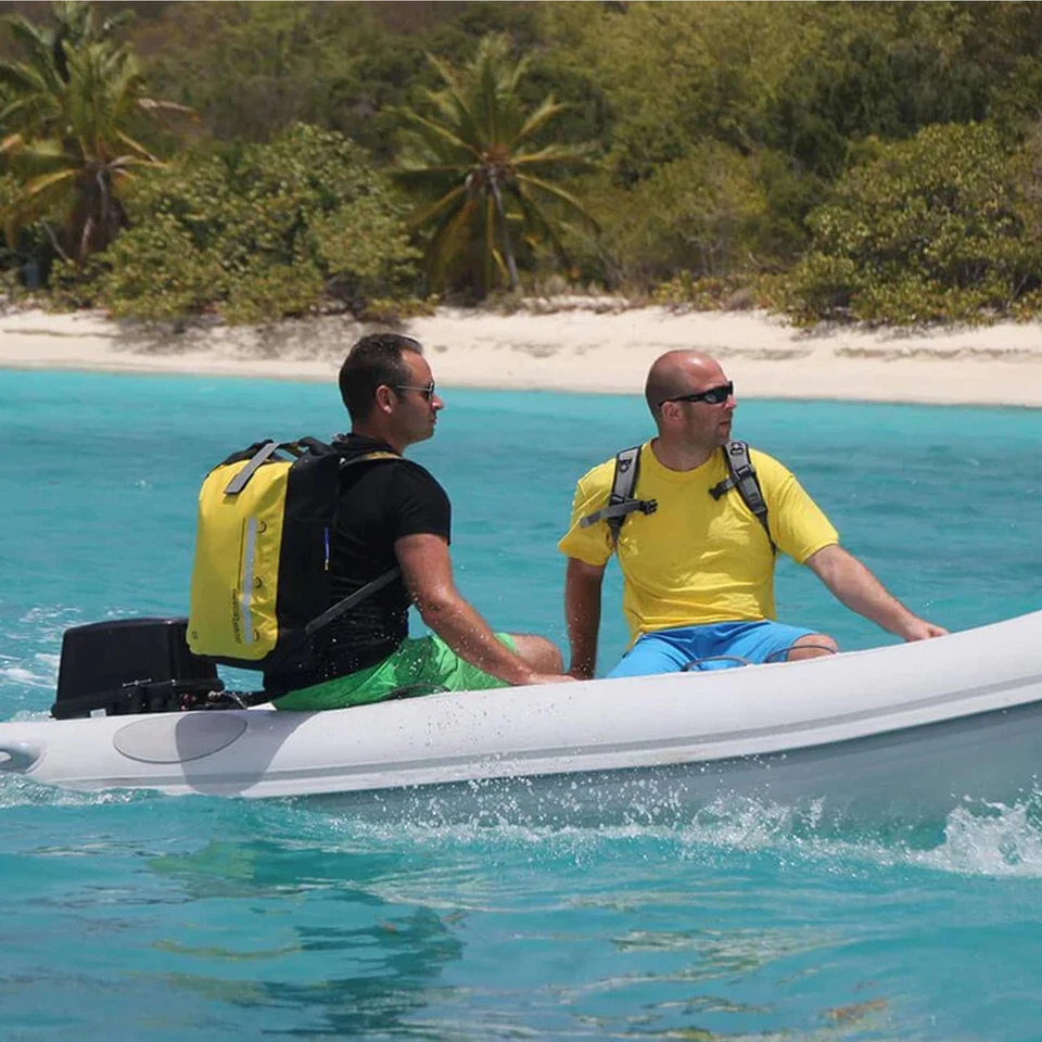 Overboard Sac À Dos Imperméable 30 Litres Jaune Outdoor Randonnée - Photo 4/4