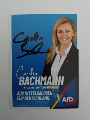 Carolin Bachmann Autogramm Signiert AK AFD