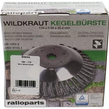 Wire Weed Brush 32 plaits with 65 x 0.5 mm wire thickness; 385-716