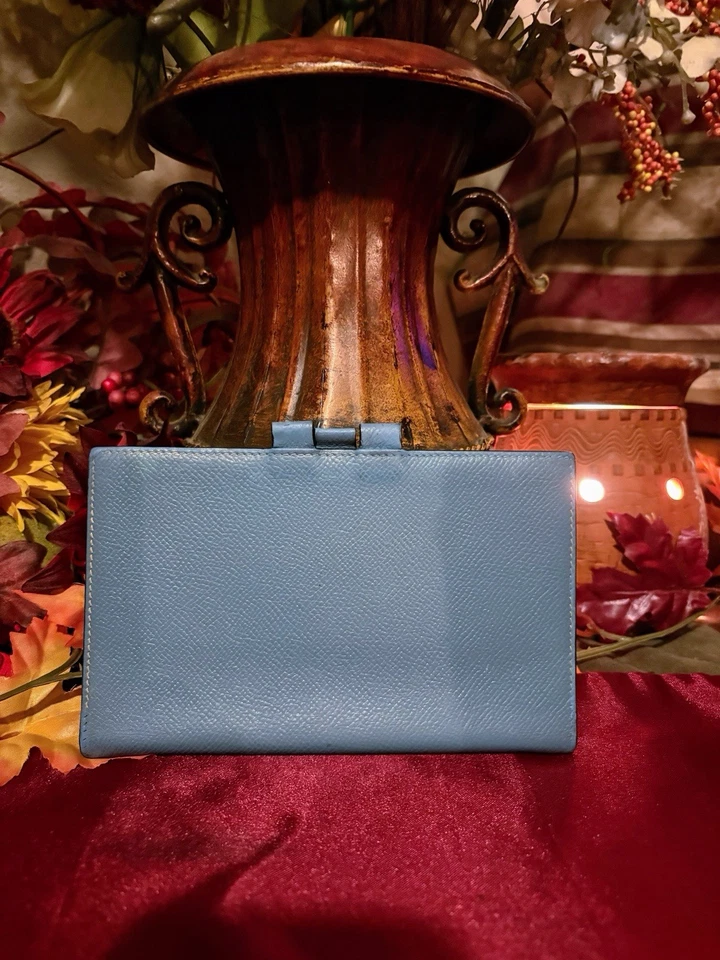 HERMES повестка дня ноутбука день планировщик чехол синий/серый кожаный. - Изображение 4 из 4