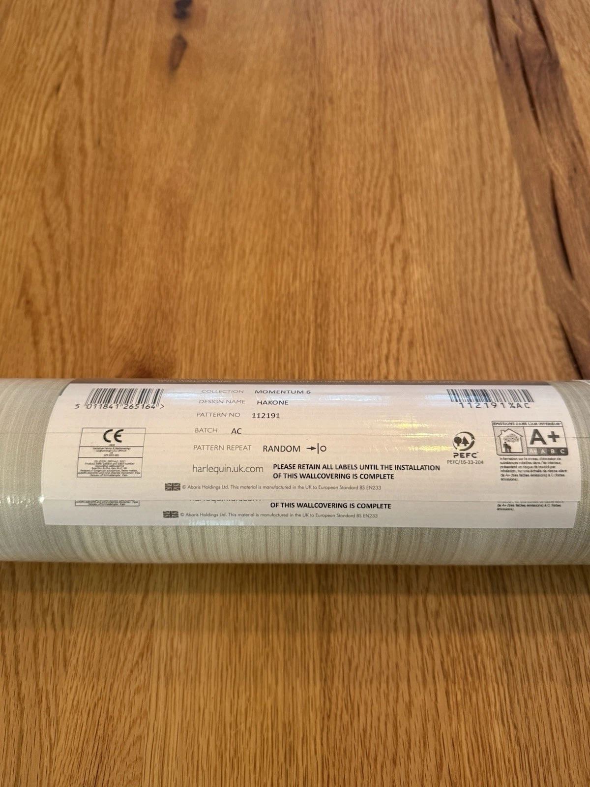 1 Roll Harlequin Wallpaper Momentum 6 Hakone 112191 In Titanium - Brand New 4