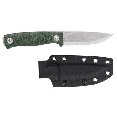SRM702TMP SRM Bushcut 702T-MP Bushcraft Knife 14C28N Stonewash Blade Green Micar