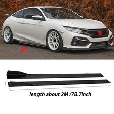 For Honda Civic Coupe Si 78.7 Side Skirts Extension Splittter Gloss 2017-2019 For Honda Civic Coupe Si 78.7 Side Skirts Extension Splittter Gloss 2017-2019