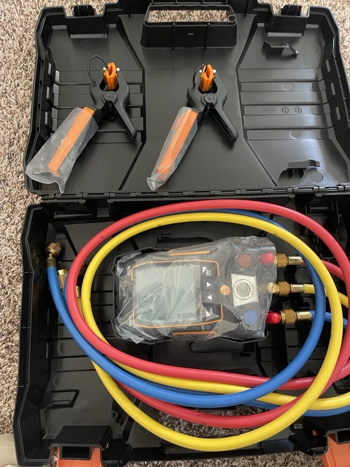 KIT INTELIGENTE Testo 550s 2 válvulas colector digital/proba de temperatura inalámbrica Foto 3 de 4