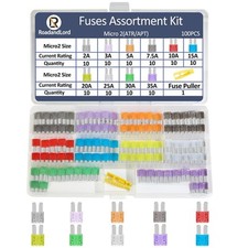 100PCS Micro 2 Blade Fuse ATR/APT Micro2 Fuse ATR/APT Blade Fuse Kit for Car Boa
