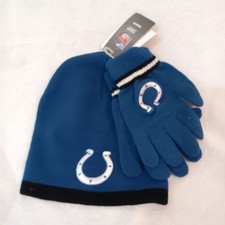 Indianapolis Colts Youth Beanie Hat Gloves Set Reebok NFL Team Apparel NWT