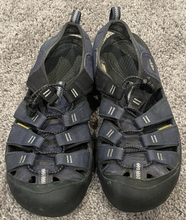 Sandali da trekking impermeabili KEEN Newport H2 blu taglia 10 punta chiusa antiurto