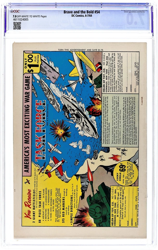 Brave and the Bold #54 CGC 7.0 1964 4611024005 1st app. and origin Teen Titans - Image 2 of 2