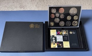 2010 UK Proof Set. 13 Coins In Slab. Booklet. COA. Royal Mint Box.