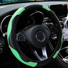 Car Steering Wheel Cover Red Black Leather Anti-slip For 1538cm Carbon Fiber Car Steering Wheel Cover Red Black Leather Anti-slip For 1538cm Carbon Fiber