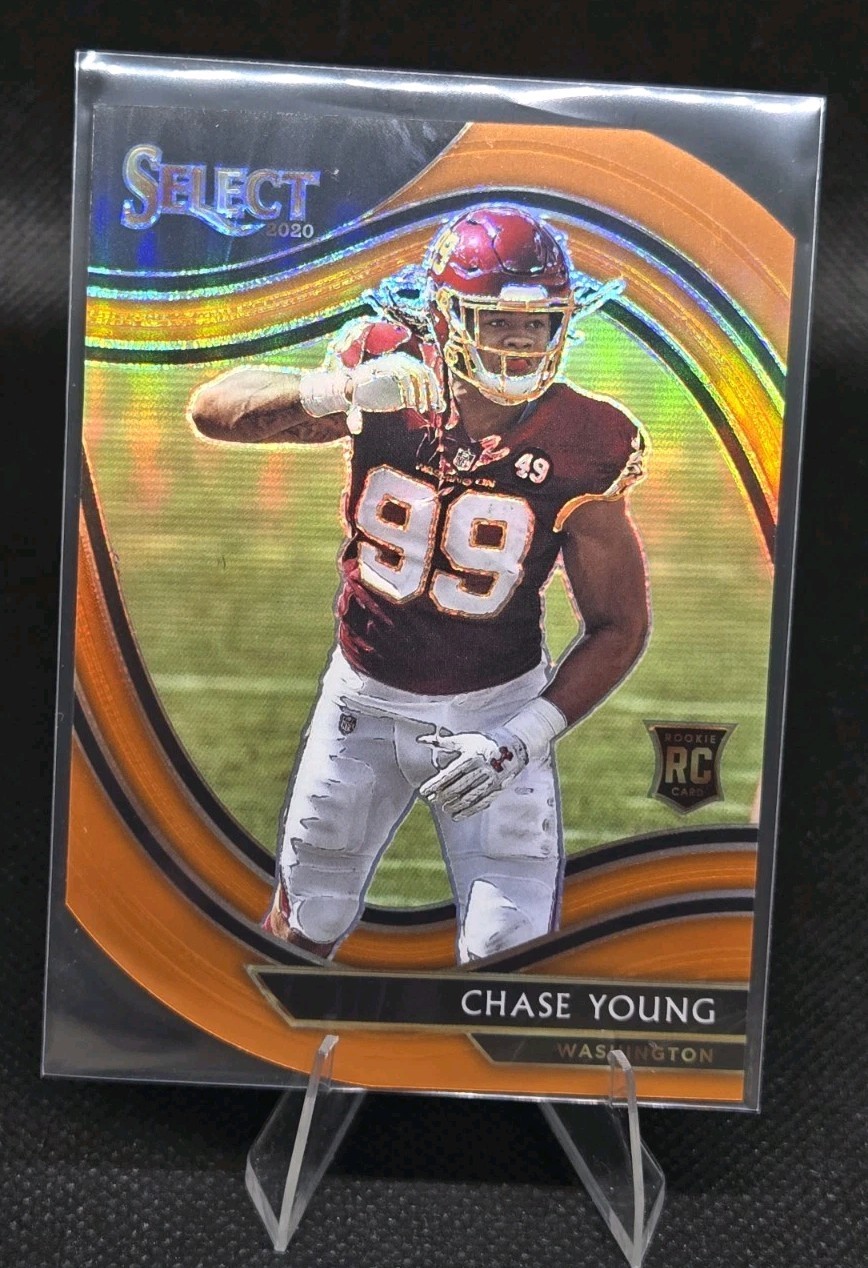 CHASE YOUNG 2020 SELECT FIELD LEVEL ROOKIE DIE CUT ORANGE RC Card
