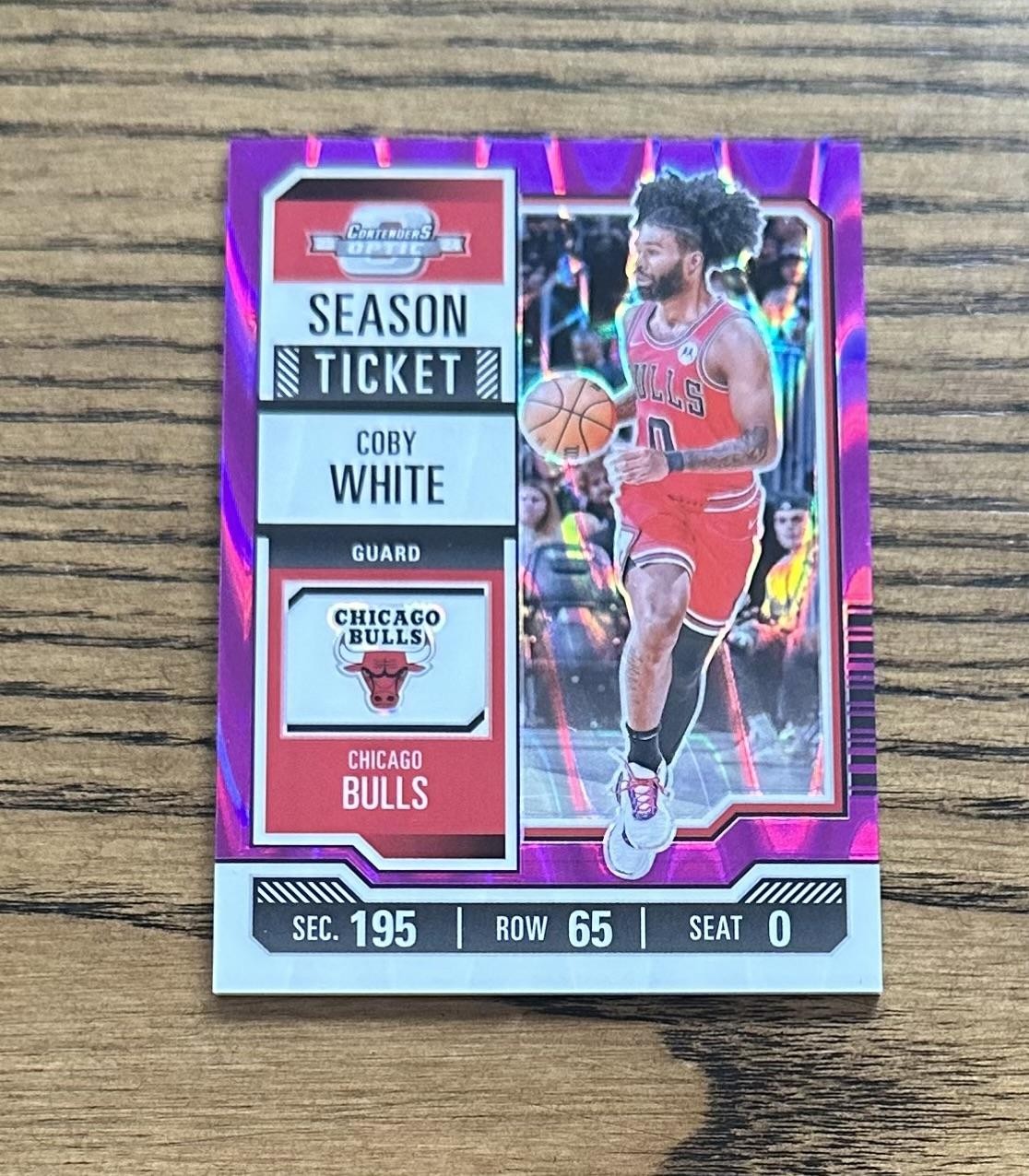 2023-24 Panini Contenders Optic #30 Coby White Purple FOTL #/18
