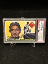 Sandy Koufax Signed 1955 Topps Rookie Card Auto #123 RC PSA/DNA 9