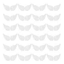 24Pcs Angel Wings for Crafts, White Angel Wings Wings 5.3 Inch 