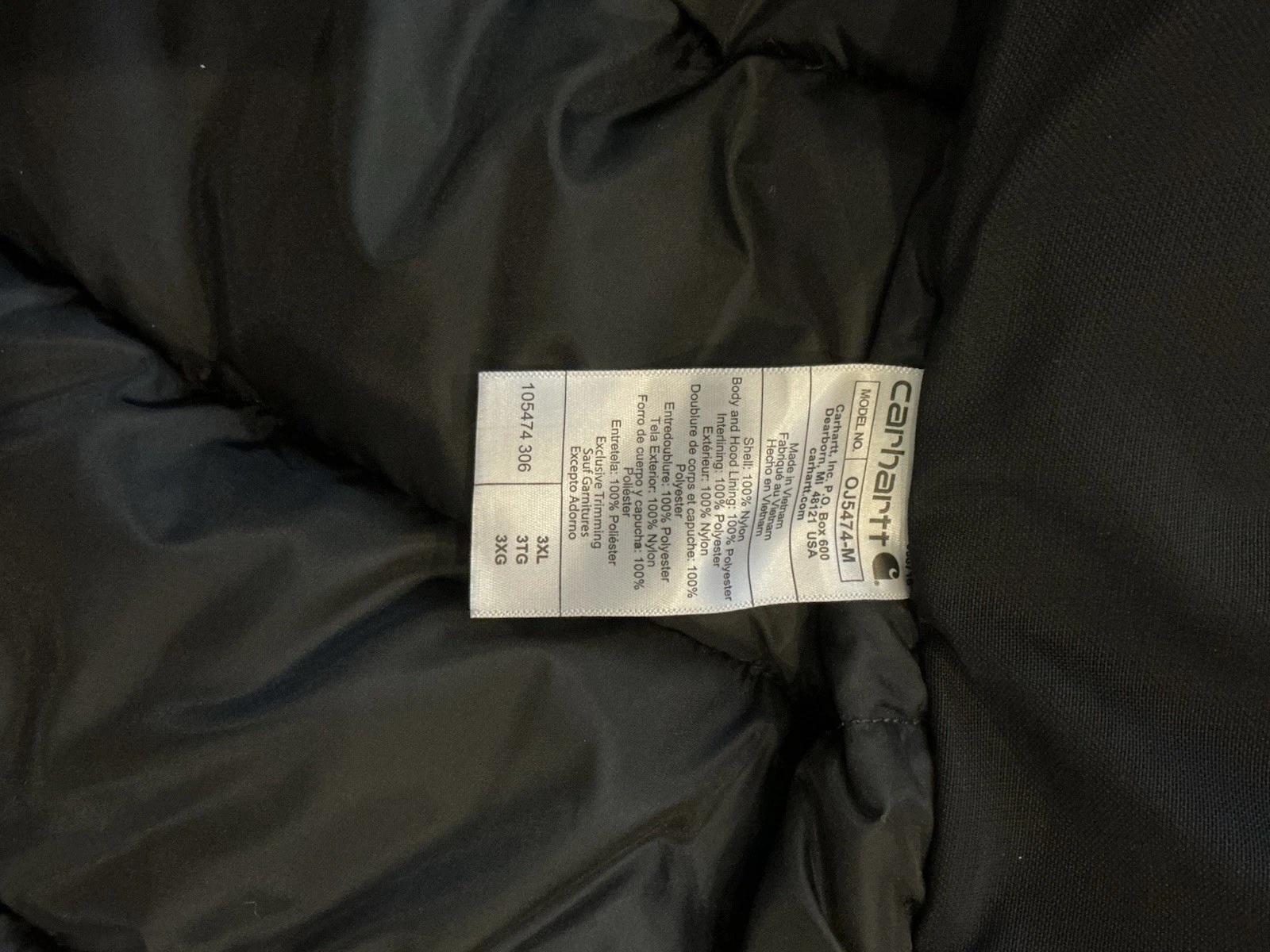 Carhartt Rain Defender Hooded Puffer Jacket Green 3XL OJ5474-M image 6