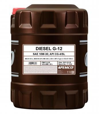 PEMCO Diesel G-12 SHPD 10W-30 20L Motoröl für CHEVROLET CHRYSLER DAEWOO HONDA