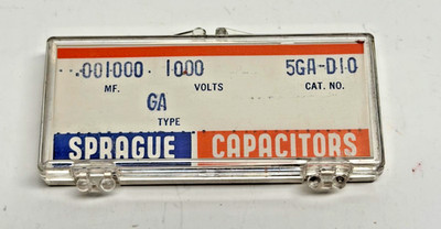 VINTAGE SPRAGUE 5GA-D10 Cera-Mite Ceramic Disc Capacitor .001uF 1000V