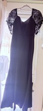 Black Formal Dress with Lace Sleeves for Mother of the Bride