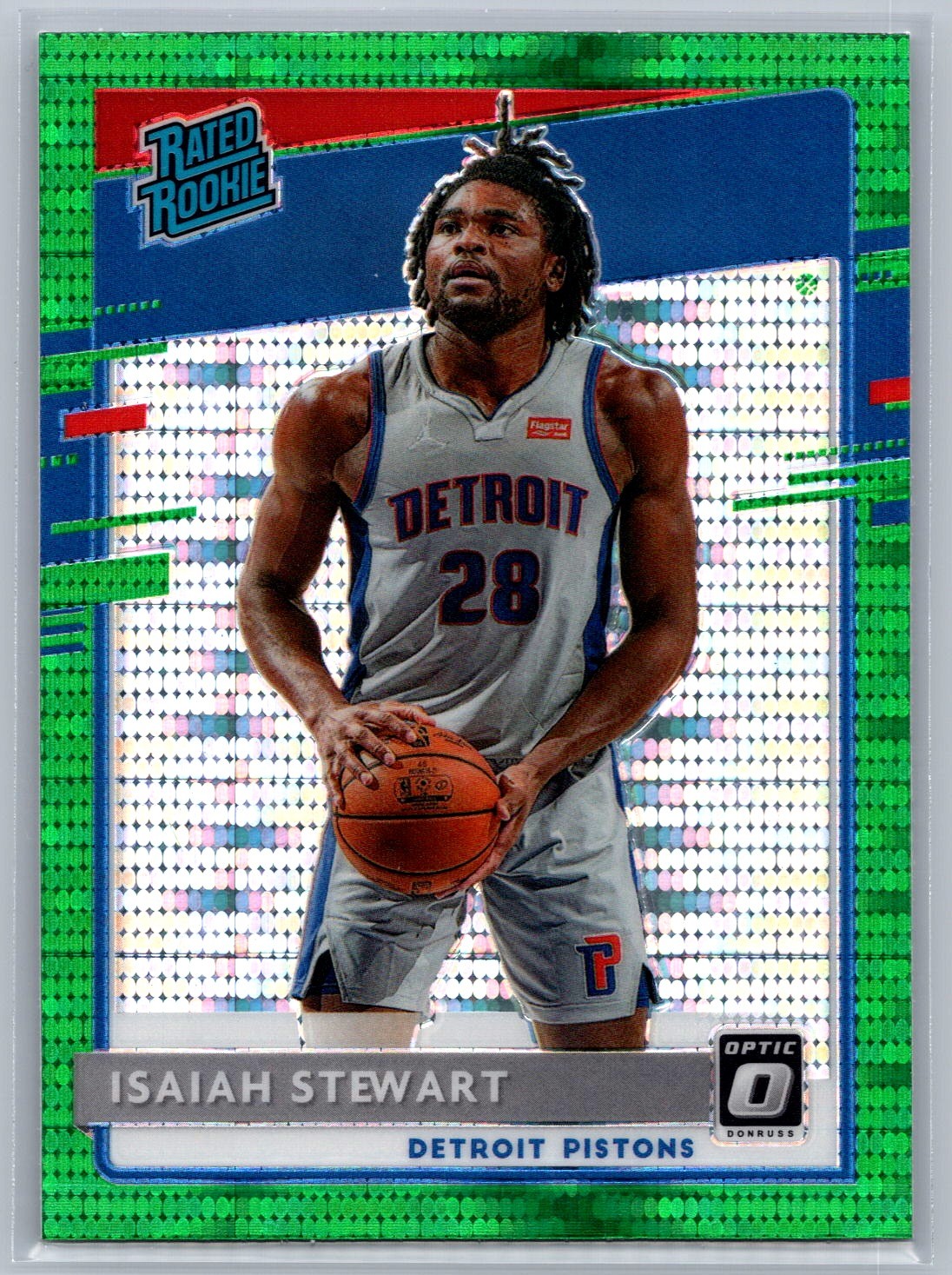 Isaiah Stewart 2020-21 Optic Green Pulsar Rated Rookie #166
