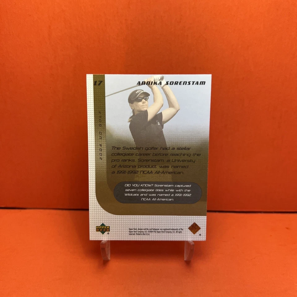 2004 Upper Deck Annika Sorenstam #17 NM🦄 - Image 2 of 2