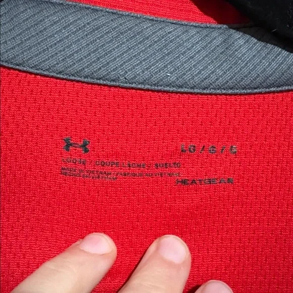 Under Armour men's L heat gear loose fit short sleeve golf polo athletic top thumbnail 4