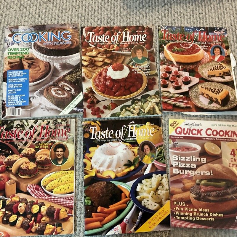 Cooking Magazines Lot, 6 Magazine Lot, See Details Below, Taste Of Home +