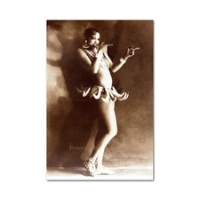 Josephine Baker In Her Banana Costume Antique Image 4x6 Art Paper Print