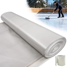 Plasti Ice Rink Liner for Backyard Ice Rink Kit Liner - 6Mil HDPE Plastic She...