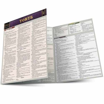 Torts: QuickStudy - Pamphlet, by BarCharts Publishing Inc. - Very Good j