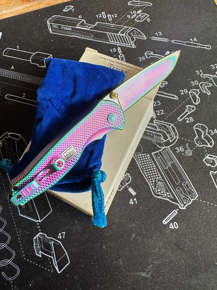 Faca de alumínio SOG RAFSA-7 Rainbow Flash I primeira edição #051 EUA 2004 EUA rara - Imagem 2 de 4