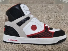 Airwalk Prototype 600 F Tony Hawk High Top Skateboard Black Red White Sz 11 RARE