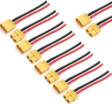 5 Pairs XT30 Pigtail,Xt30 Male and Female Plug,Xt30 Connector Adapter with 10Cm