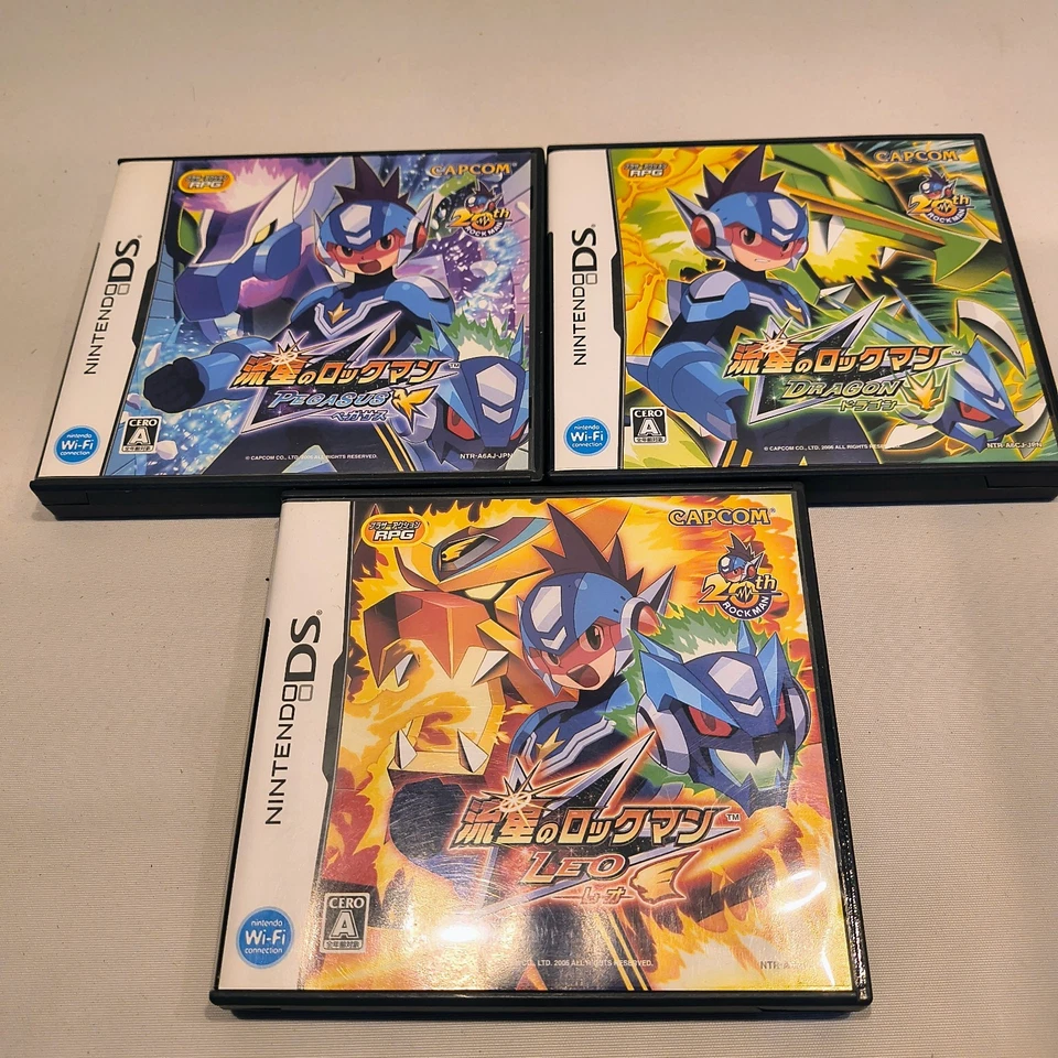 Mega Man Star Force Lot (Leo, Pegasus, Dragon, Berserk×Dinosaur)DS Japan ROCKMAN - Image 2 of 4