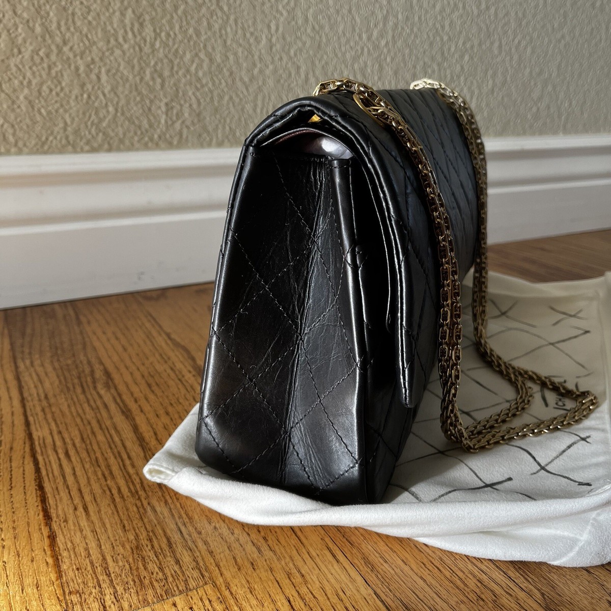 NIB Authentic CHANEL 227 Reissue 2.55 Bag Black Aged NIB Authentic CHANEL 227 Reissue 2.55 Bag Black Aged
