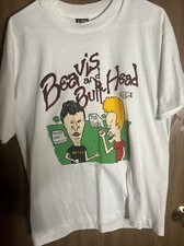 Rare Vintage MTV Beavis and Butthead T Shirt 90s L Single Stitch