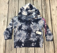 Baby Gap Girls 2 / 2T Hoodie Zip-up Sweatshirt. Blue Tie-Dye Hoodie. NWT