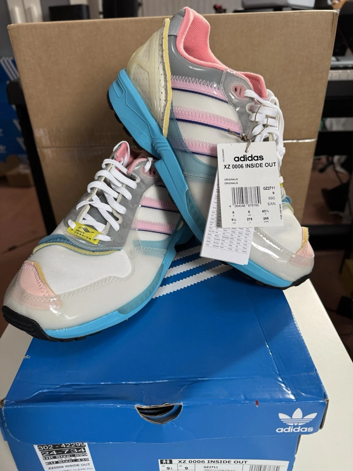 Adidas XZ 0006 UK taglia 9 nuove con etichetta