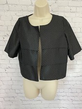 Glam Black Silver Layered Short Bell Sleeve Jacket S Small