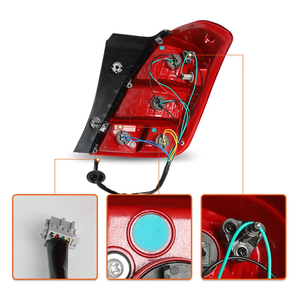 Luz trasera halógena para Chevy Trax 2013-2019 lámpara de freno con bombillas lado izquierdo Foto 4 de 4