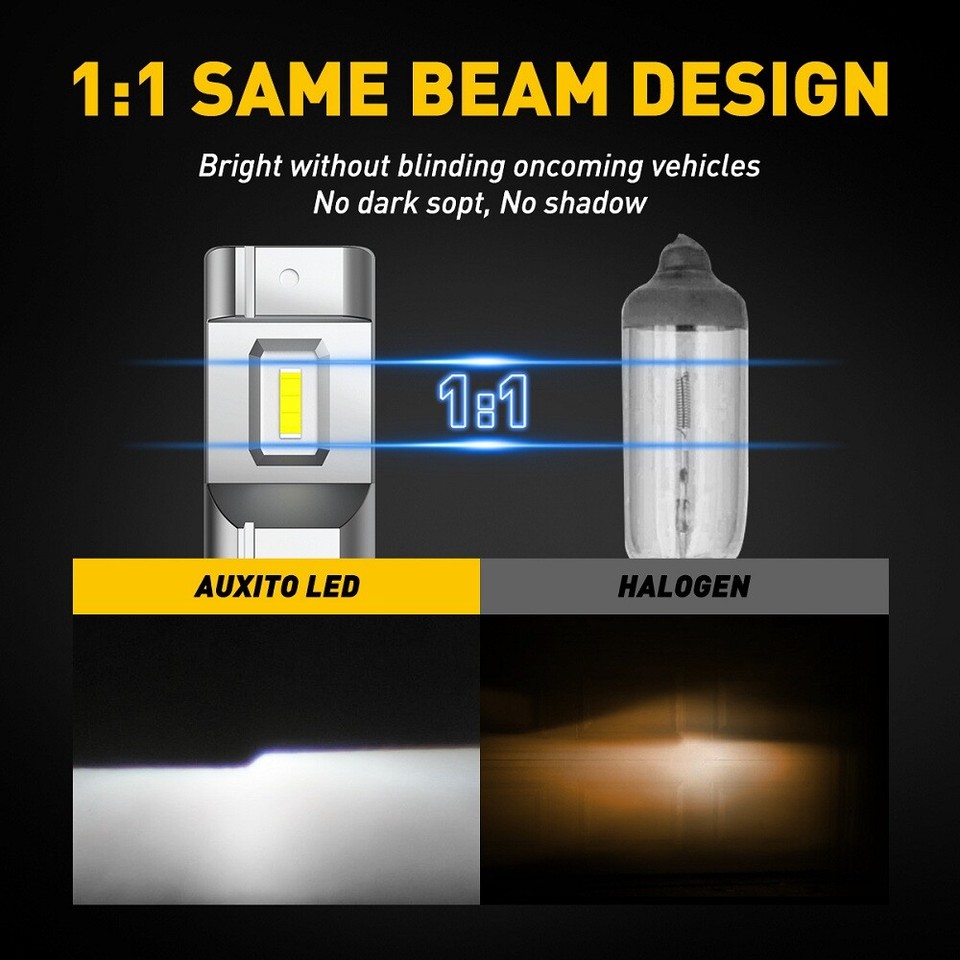 NOVSIGHT H11 LED Headlight Kit High Low Beam 500% Super Bright 6500K White Bulb