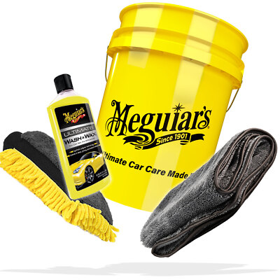 Meguiars Wash & Wax Shampoo 473 ml + Meguiars Wascheimer 5 GAL