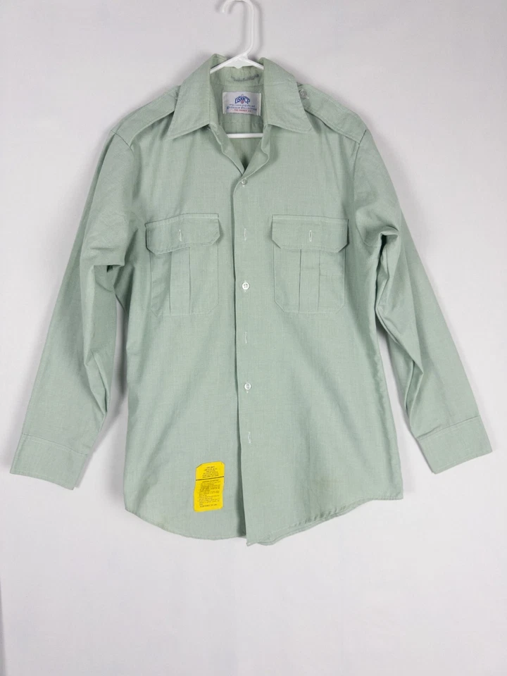 Мужская военная рубашка DSCP Collection L Laight с зелеными карманами на пуговицах AG-415 - Изображение 2 из 4