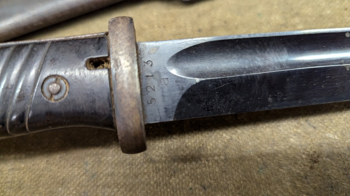 WWII German K98 98k Mauser Bayonet + Scabbard & Frog Alex Coppel