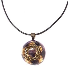 Purple Orgone Pendant, EMF Protection, Dulls Pain, Relieves Stress
