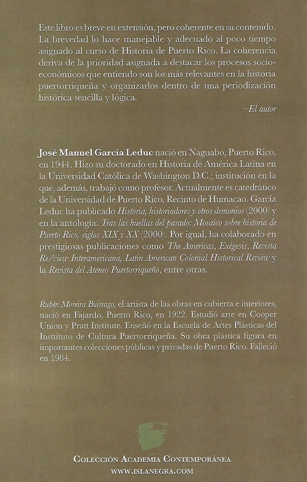 Apuntes para una historia breve de Puerto Rico - Jose Manuel Garcia Leduc - Image 2 of 2