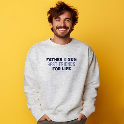 Sweatshirt homme couleur gris, FATHER AND SON BEST FRIENDS FOR LIFE