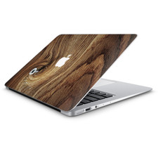 Skin Decal Wrap for Macbook Air 13 Inch 13" - Dark Wood Knot Screw in Walnut