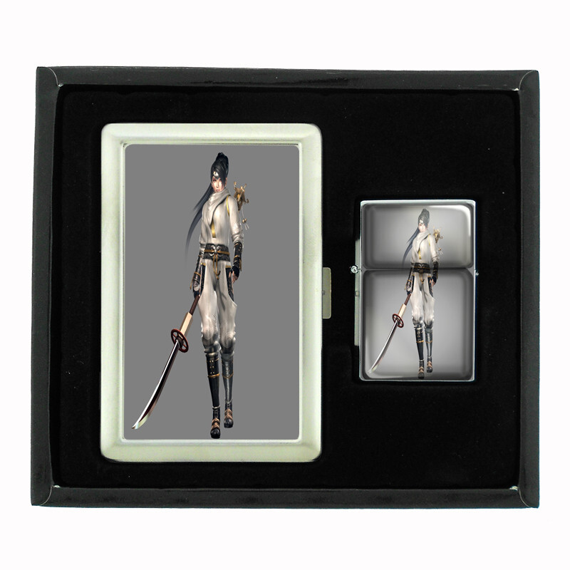 Ninja D4 Cigarette Case Wallet with Lighter Gift Set-image