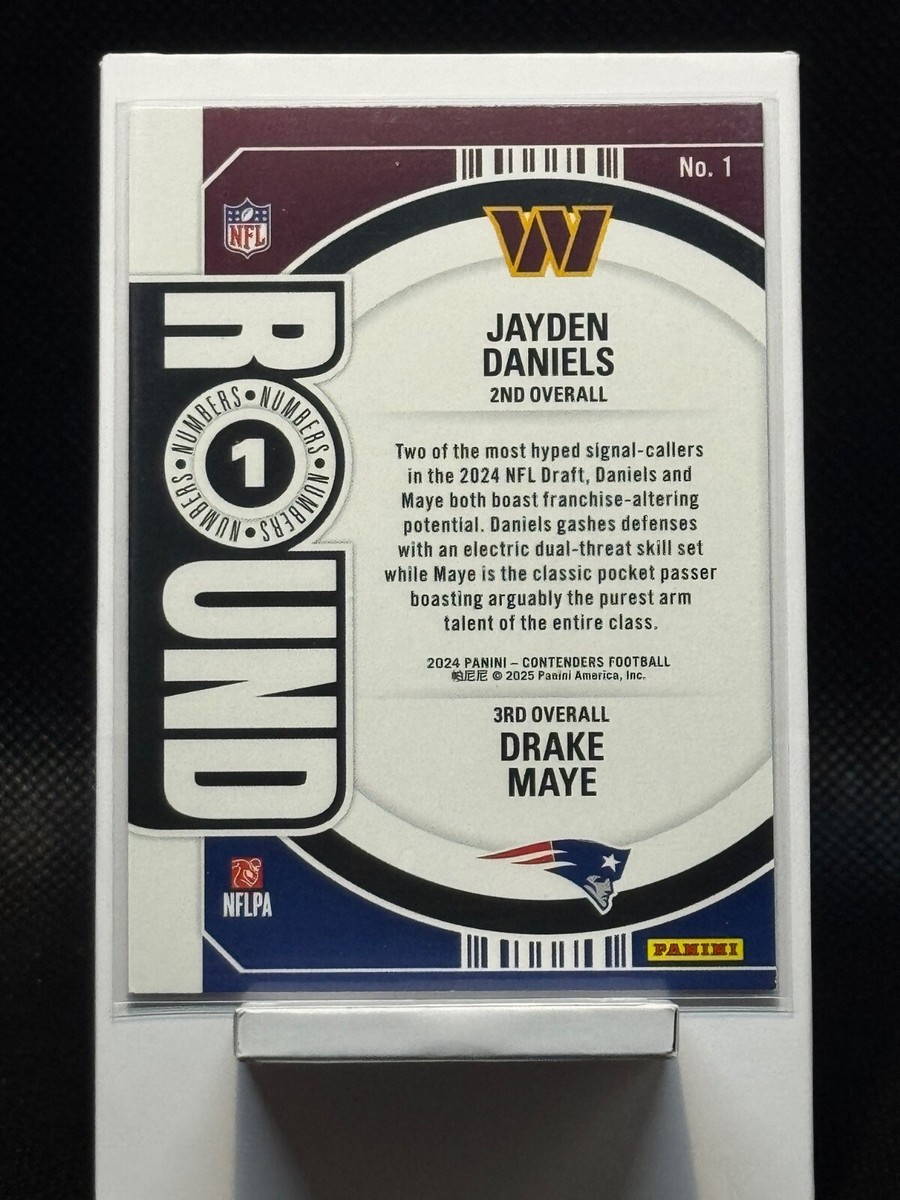 2024 Panini Contenders - Jayden Daniels, Drake Maye Round Numbers